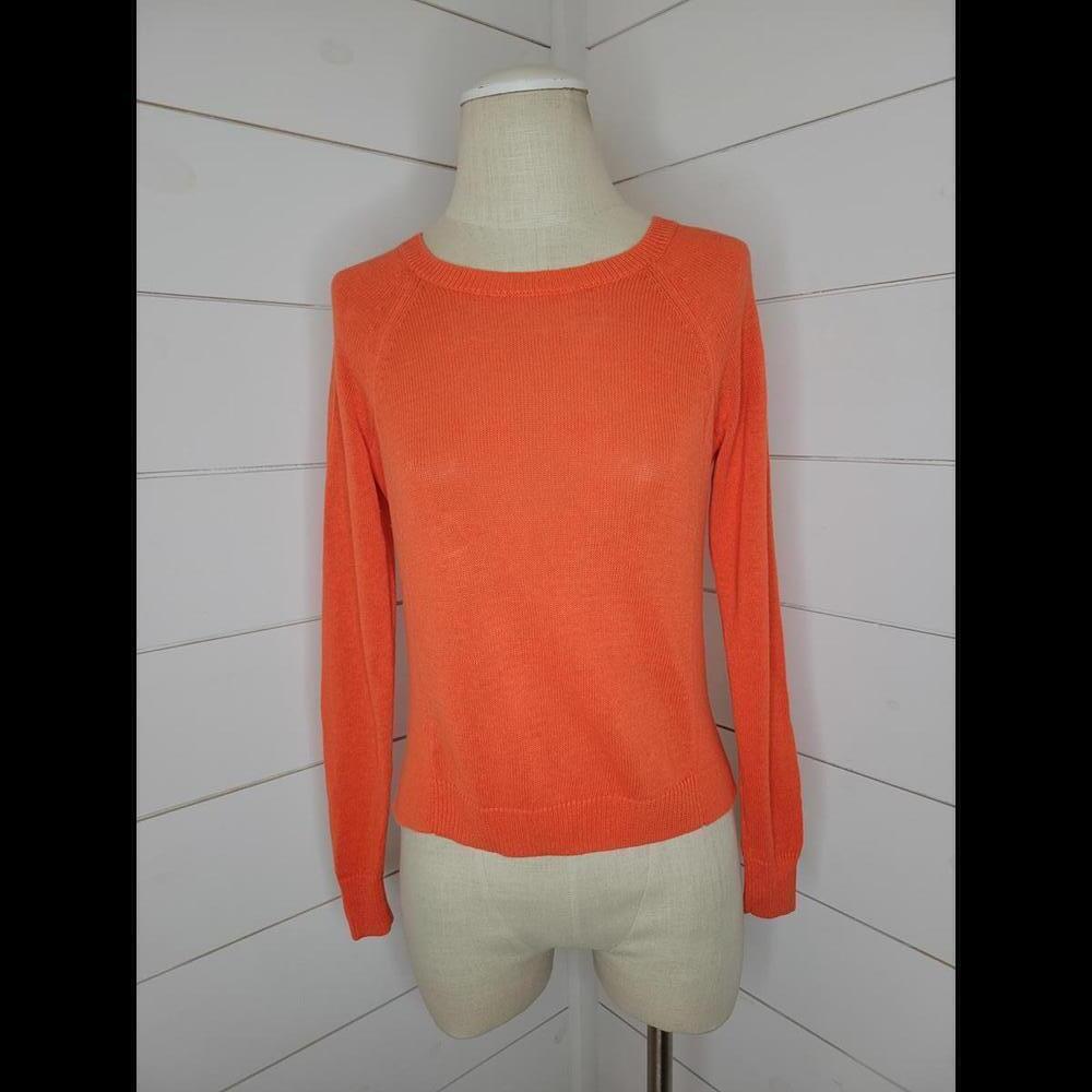 J Crew XXS orange lightweight crewneck sweater. OSU!